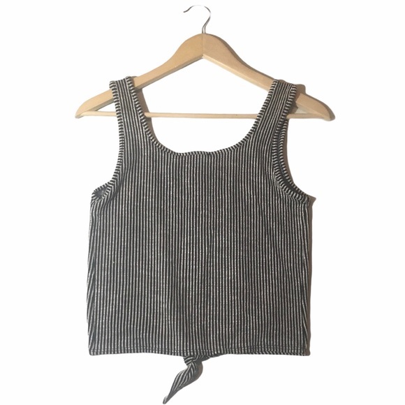 Caution to the Wind Seersucker Button Tank Top - Picture 7 of 7